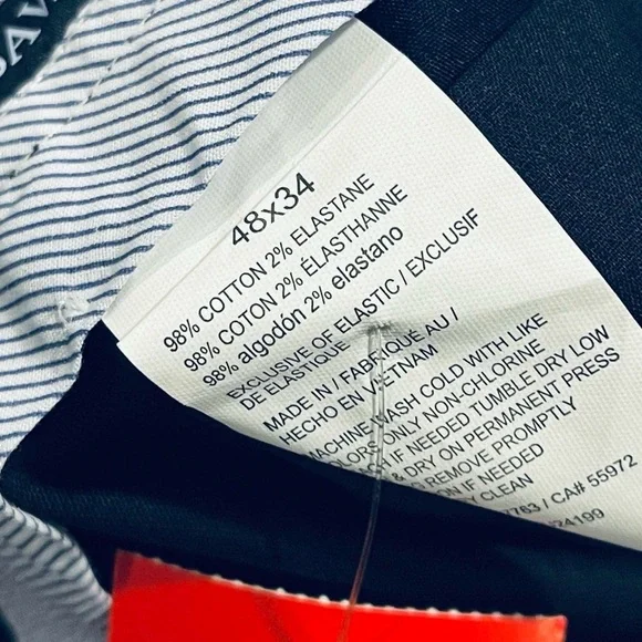 Savane Men's Black Performance Chino Pants 48x34 - Picture 4 of 5